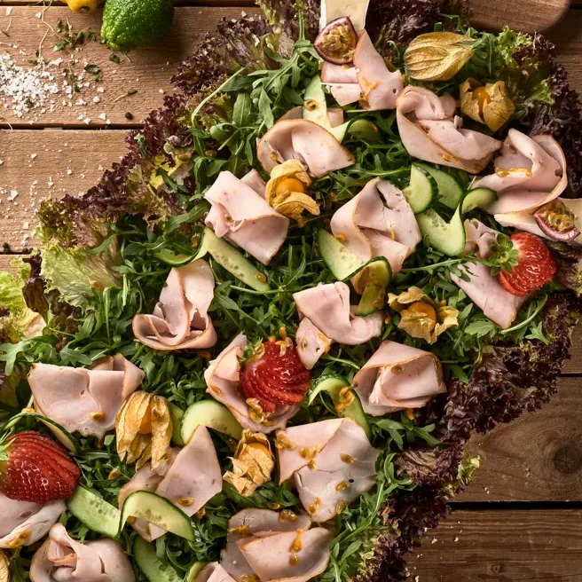 Kalkon och coleslaw