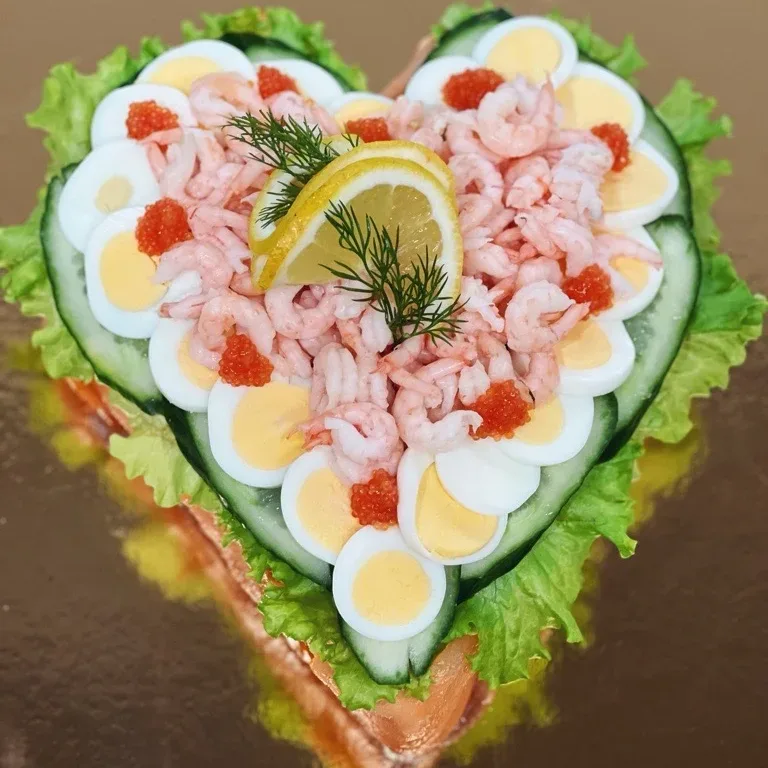 Smörgåstårte hjärta