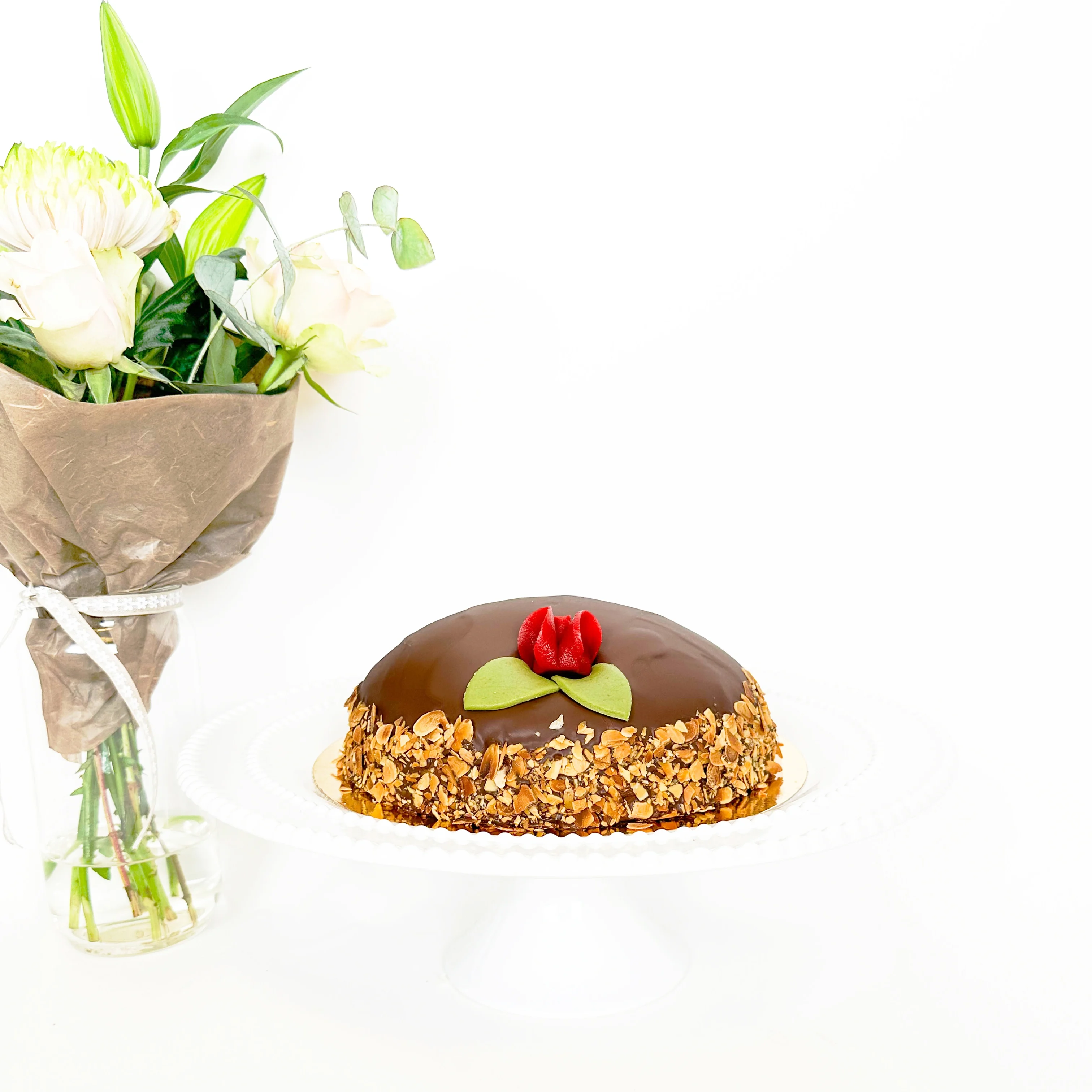 Päron och chokladtårta