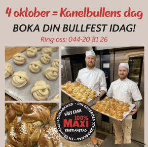Kanelbullens dag. Bakade och obakade kanelbullar