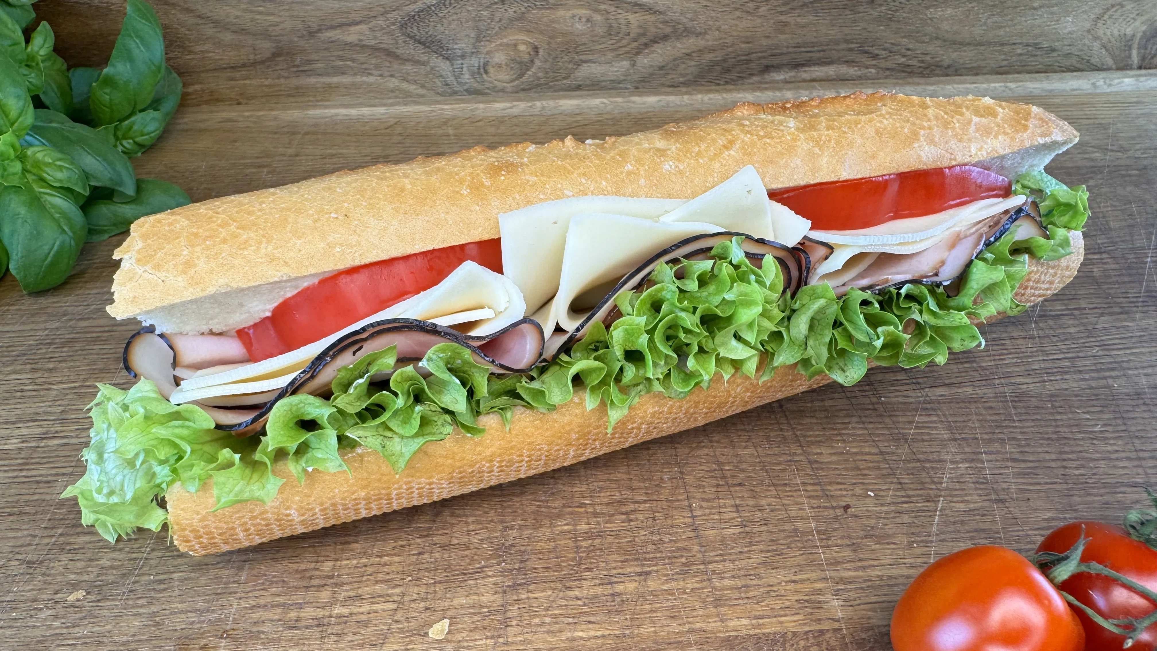 Baguette ost&skinka