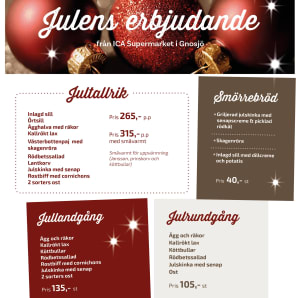 Ett reklamblad om julens erbjudanden