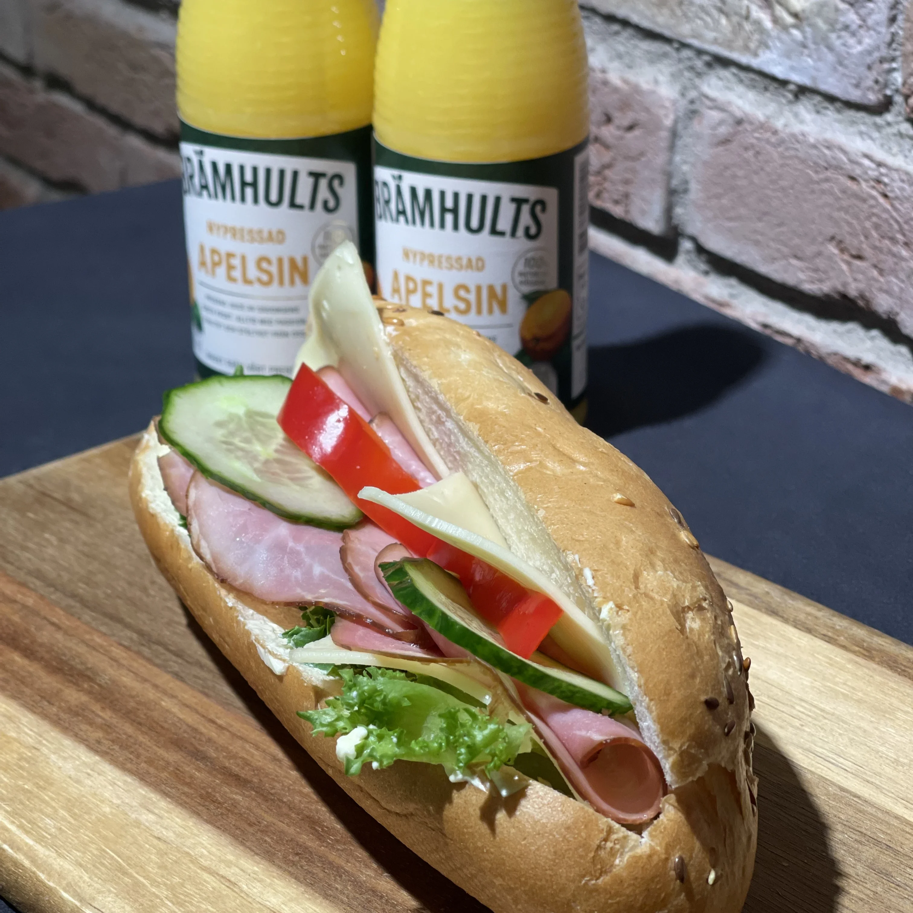 Baguette ost & skinka 