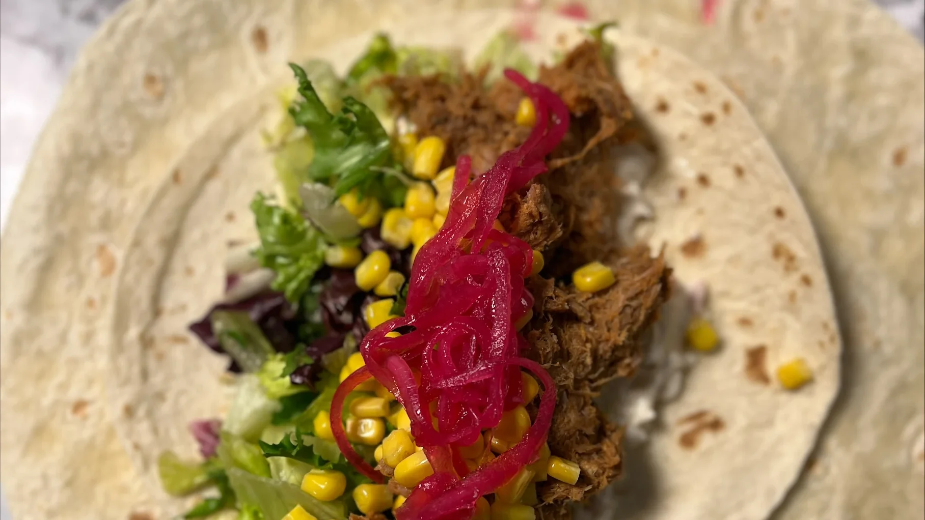 Wrap med pulled pork