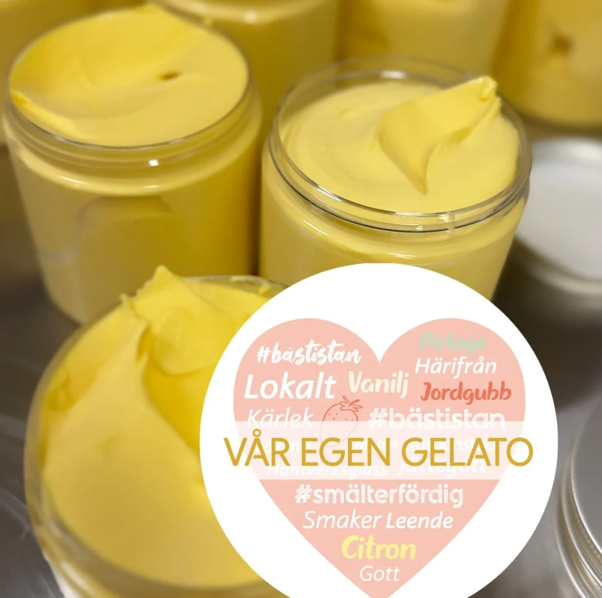 Gelato med smak av Mango Passion