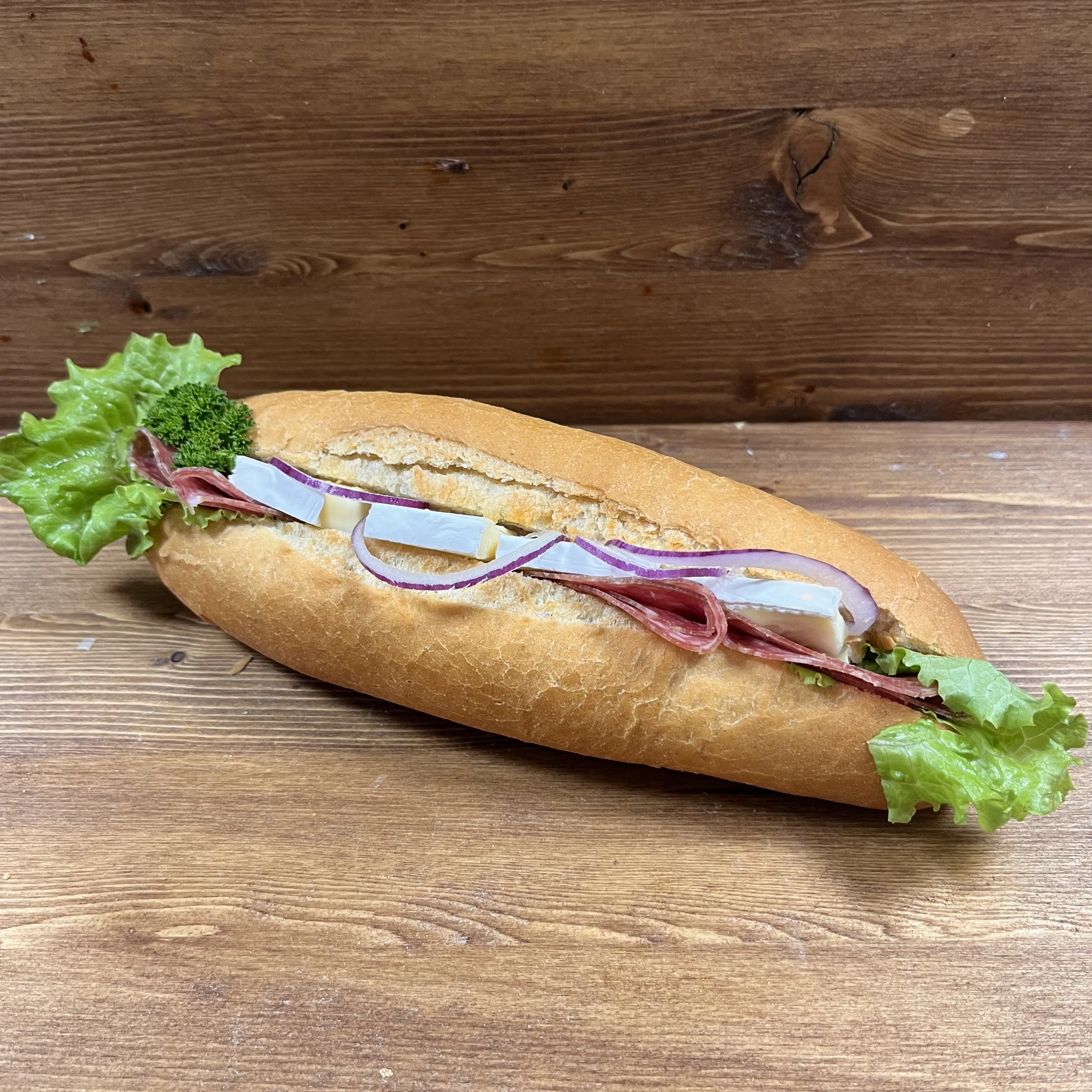 Salami & brie baguette