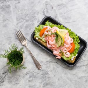 Lyxräkmacka med handskalade räkor