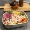 Krämig pastasallad med handskalade räkor