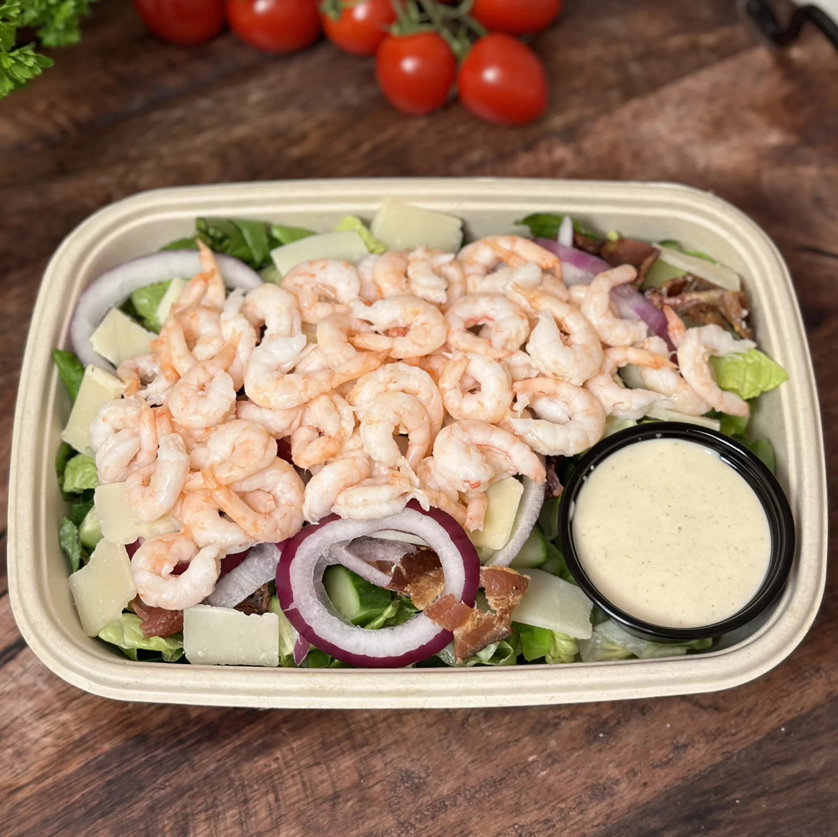 Ceasarsallad med räkor