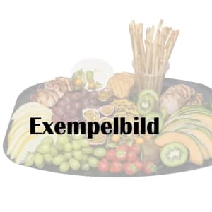 Ett filéfat med fläskfilé, kycklingfilé och blandade frukter m.m.