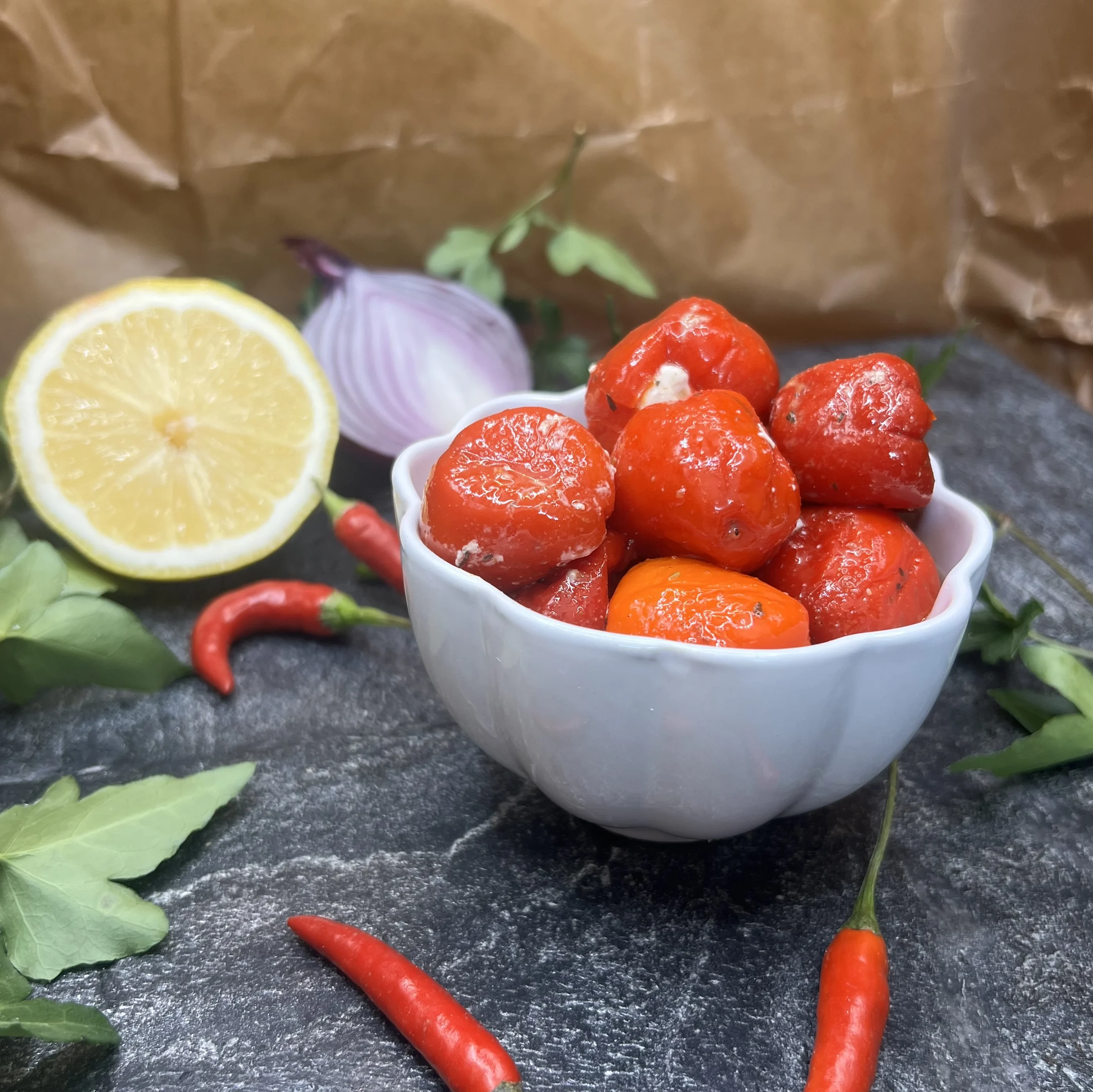 Fetaostfylld chilifrukt