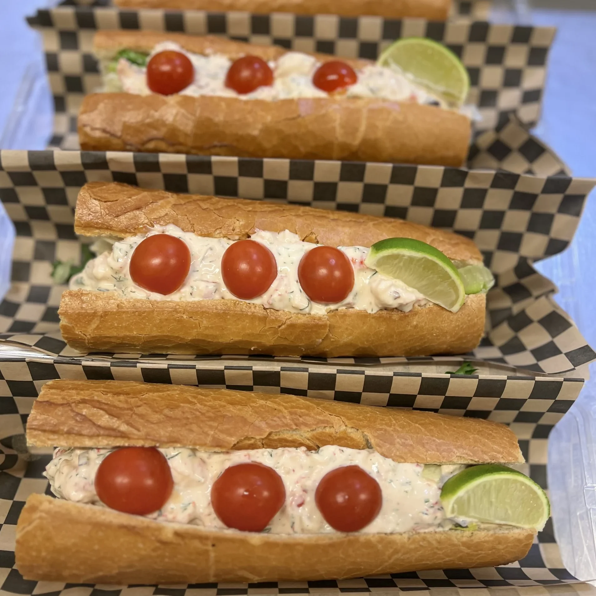 Baguette kräftor & lime & chili