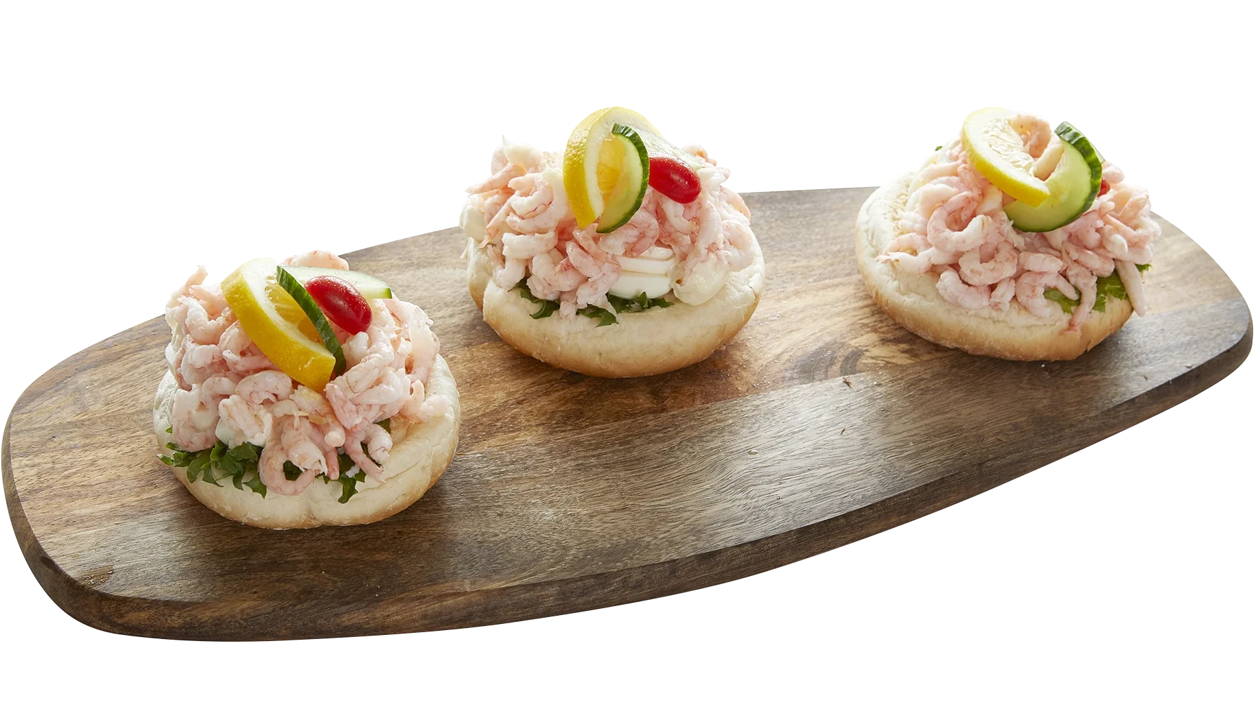 Räkmacka på vetekaka