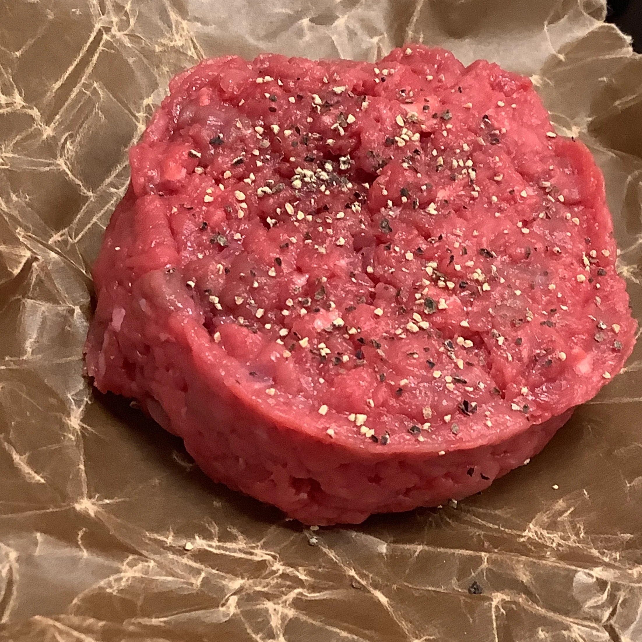 En färsk hamburgare ifrån våran köttavdelning.