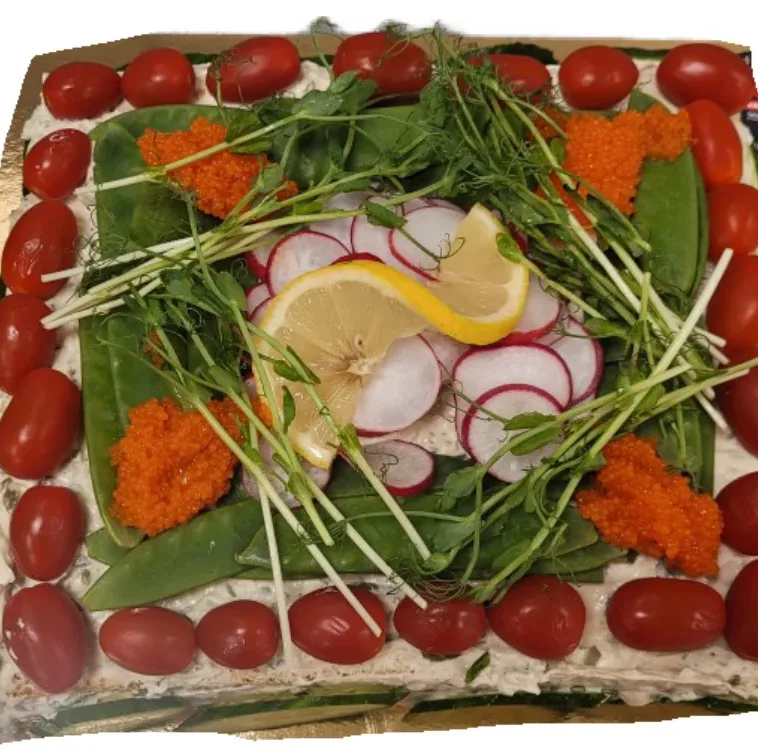 Vegetarisk smörgåstårta