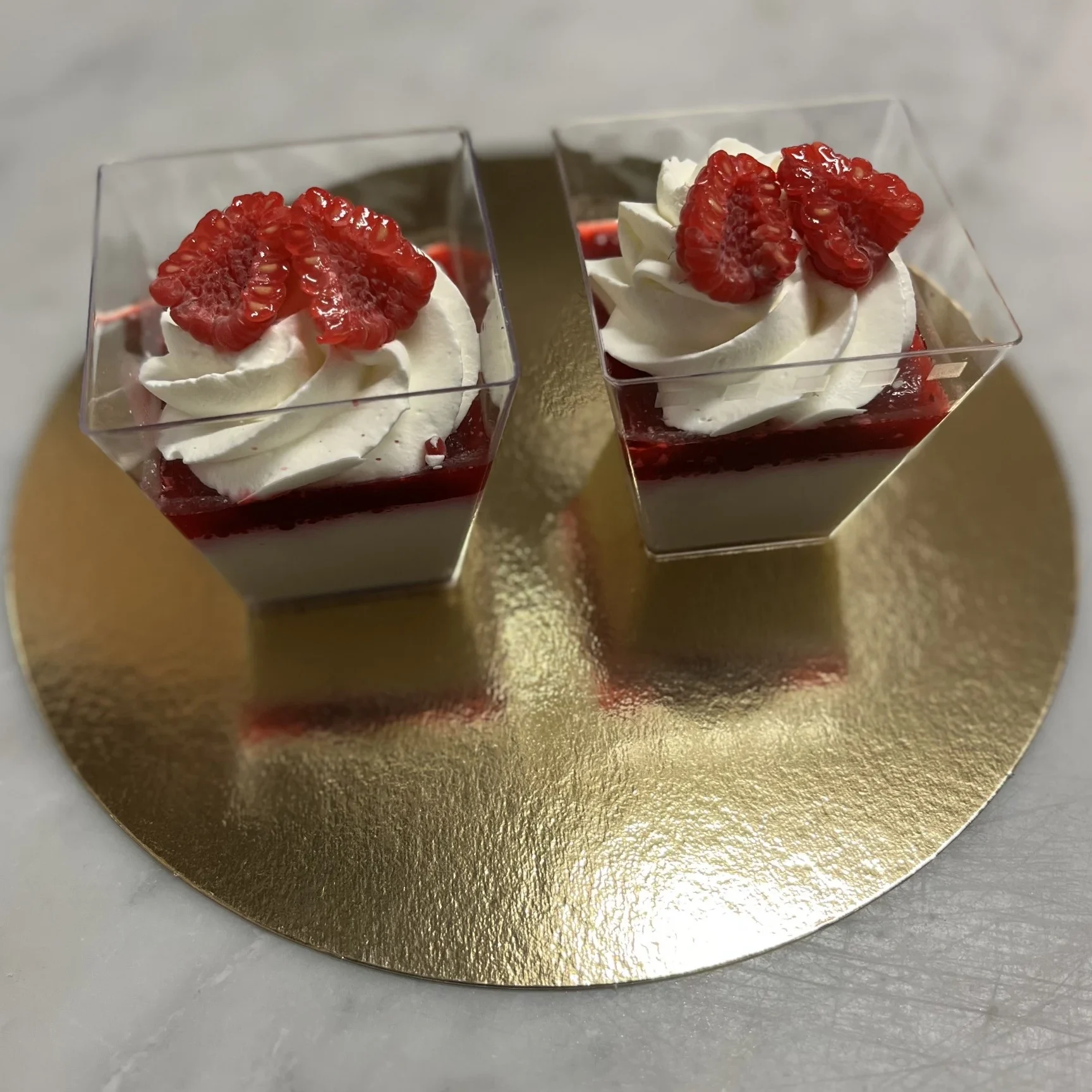 Vaniljpannacotta med halloncoulis