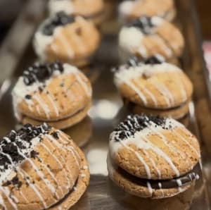 Cookies ancreambiskvi med chokladtryffel kräm