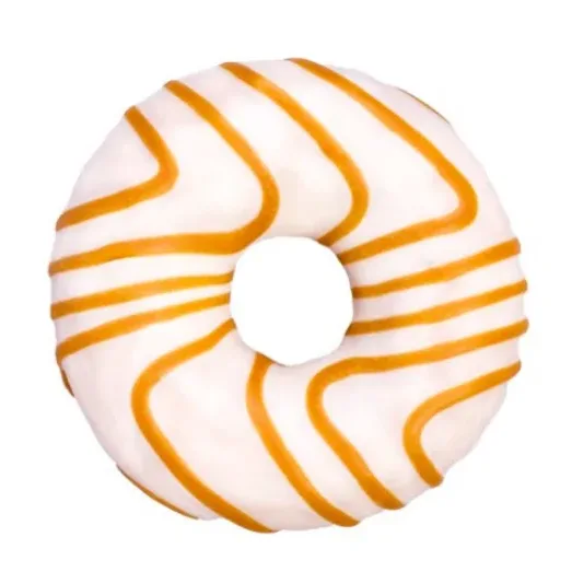 Donut med fyllning av salt karamell, glasyr och karamell dekoration.