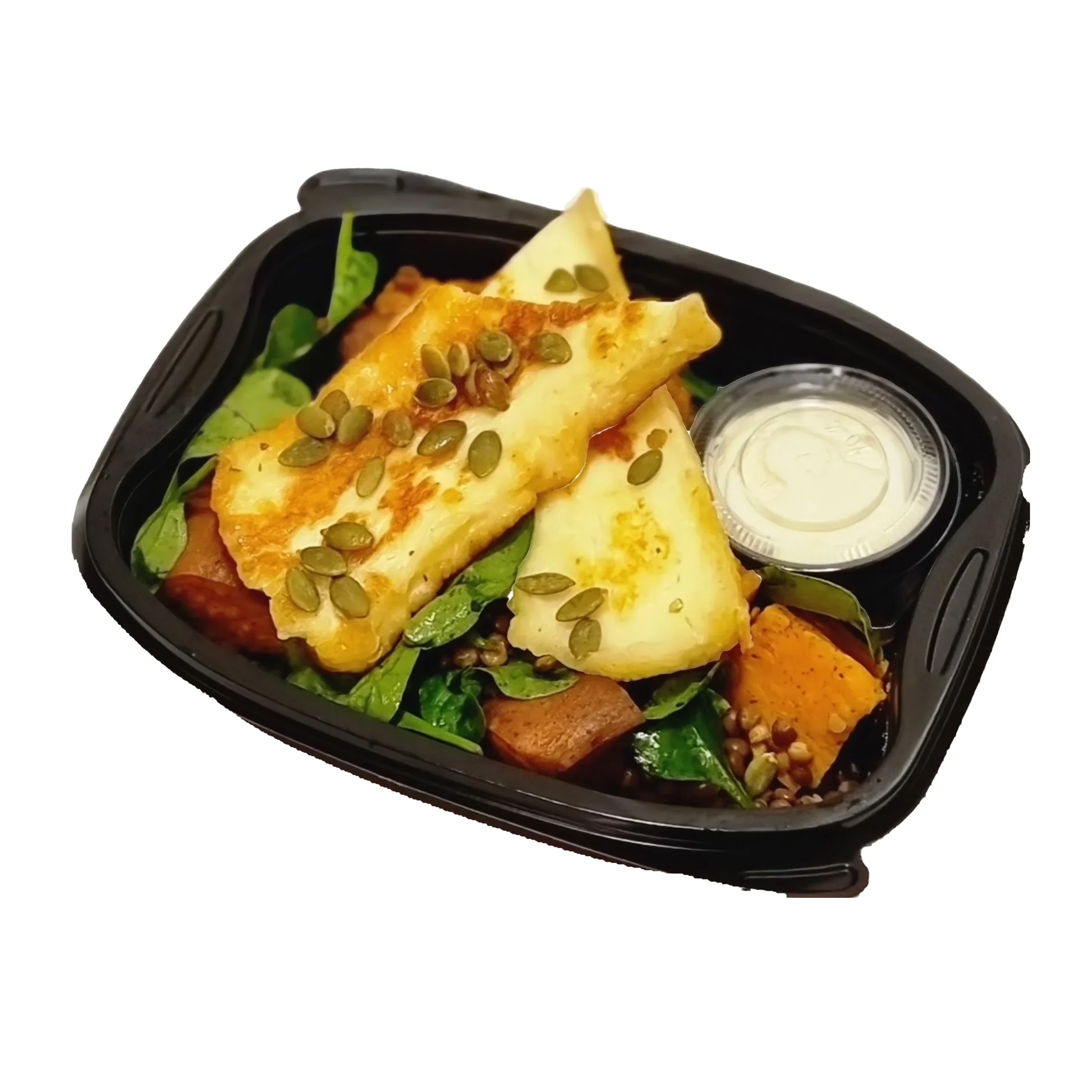 Halloumi med sötpotatis