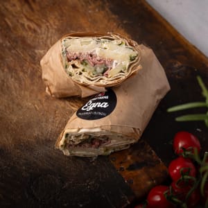 Wraps med Flygyfyrens egna marinerade rostbiff och potatissallad