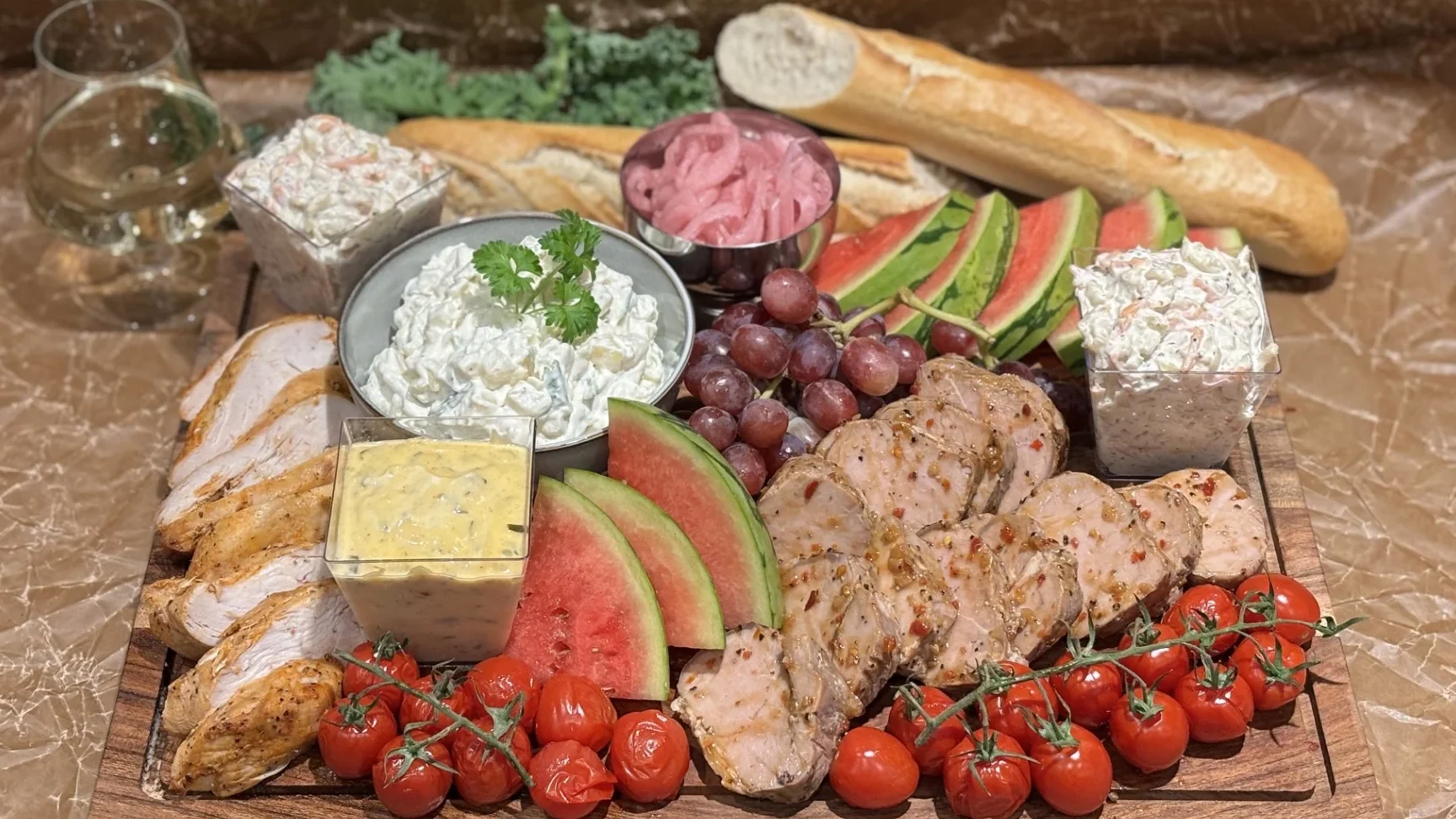 Buffé med olika tillbehör hos Ica kvantum Ersboda