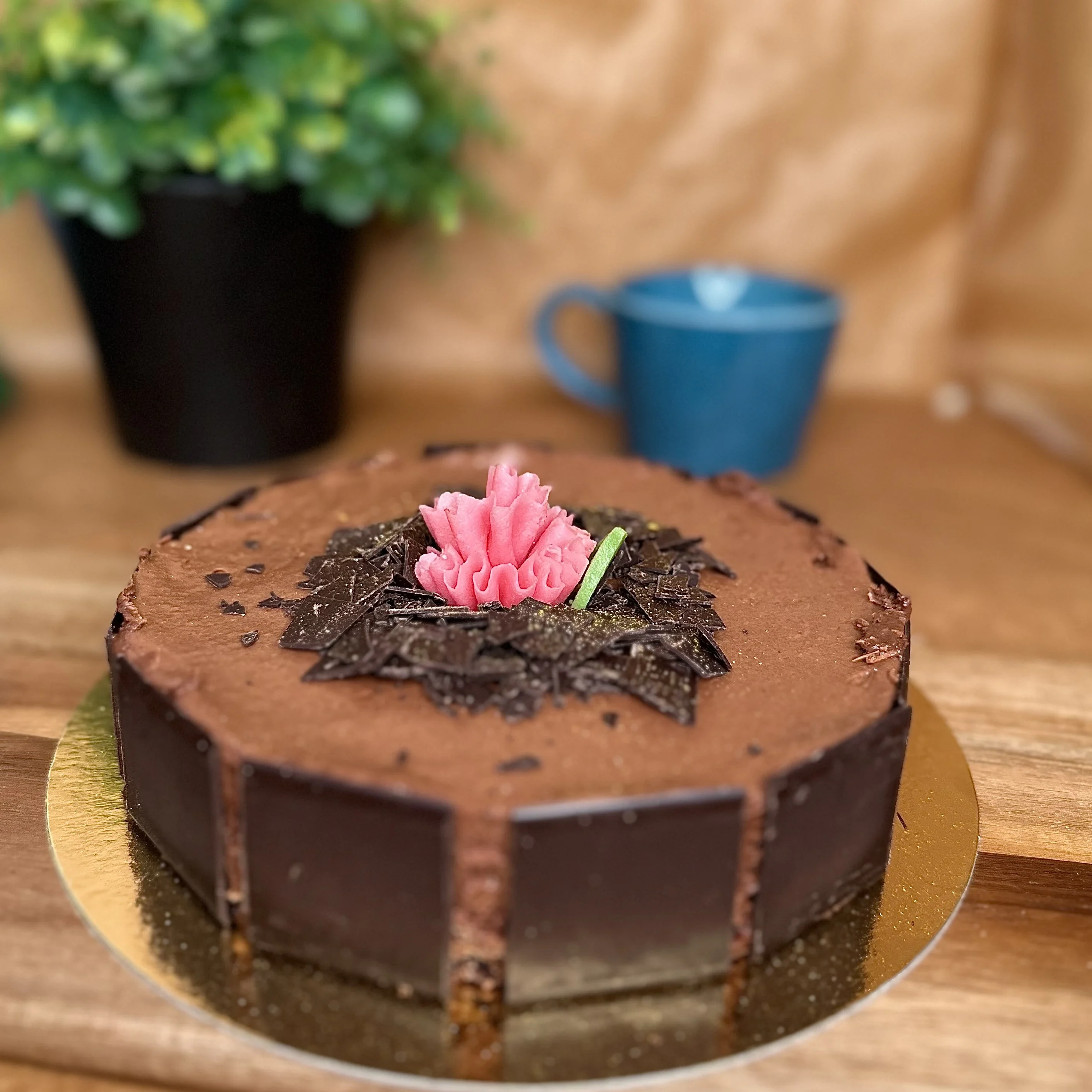 Härlig chokladtårta bakad utan mjölk och gluten