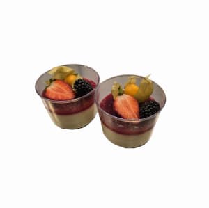 Vaniljpannacotta med hallonkompott