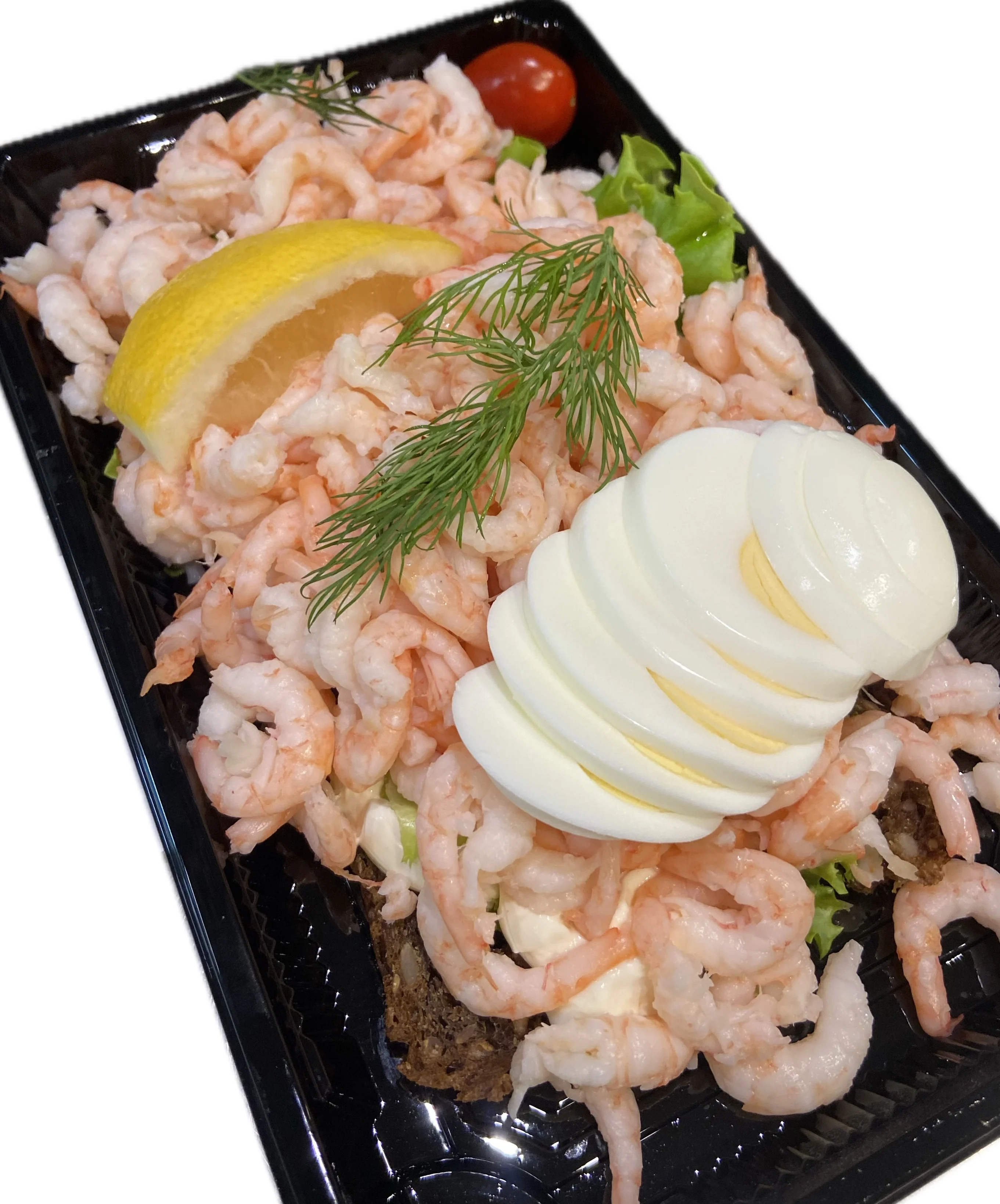 XL räkmacka på rågbröd