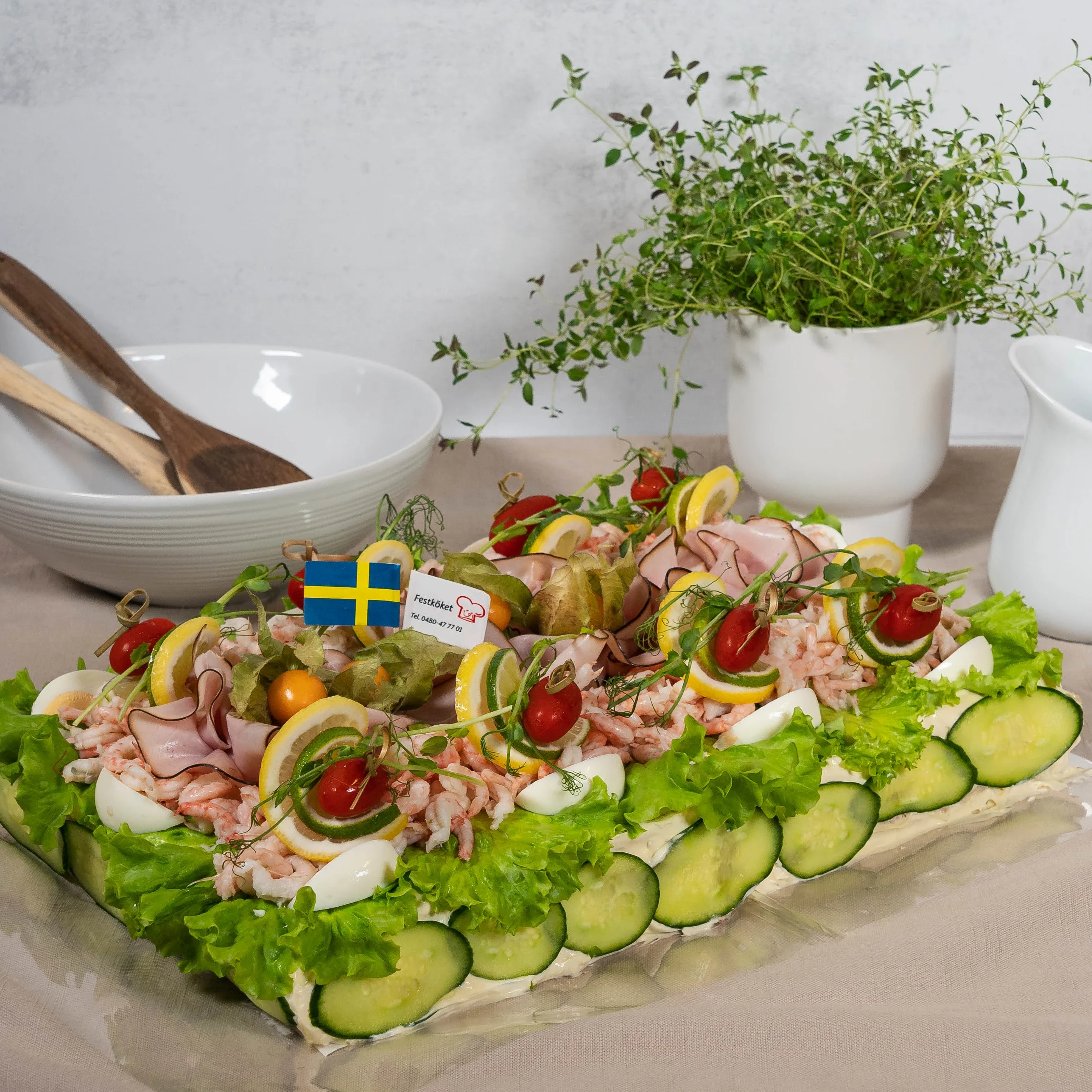Smörgåstårta skinka/räkor