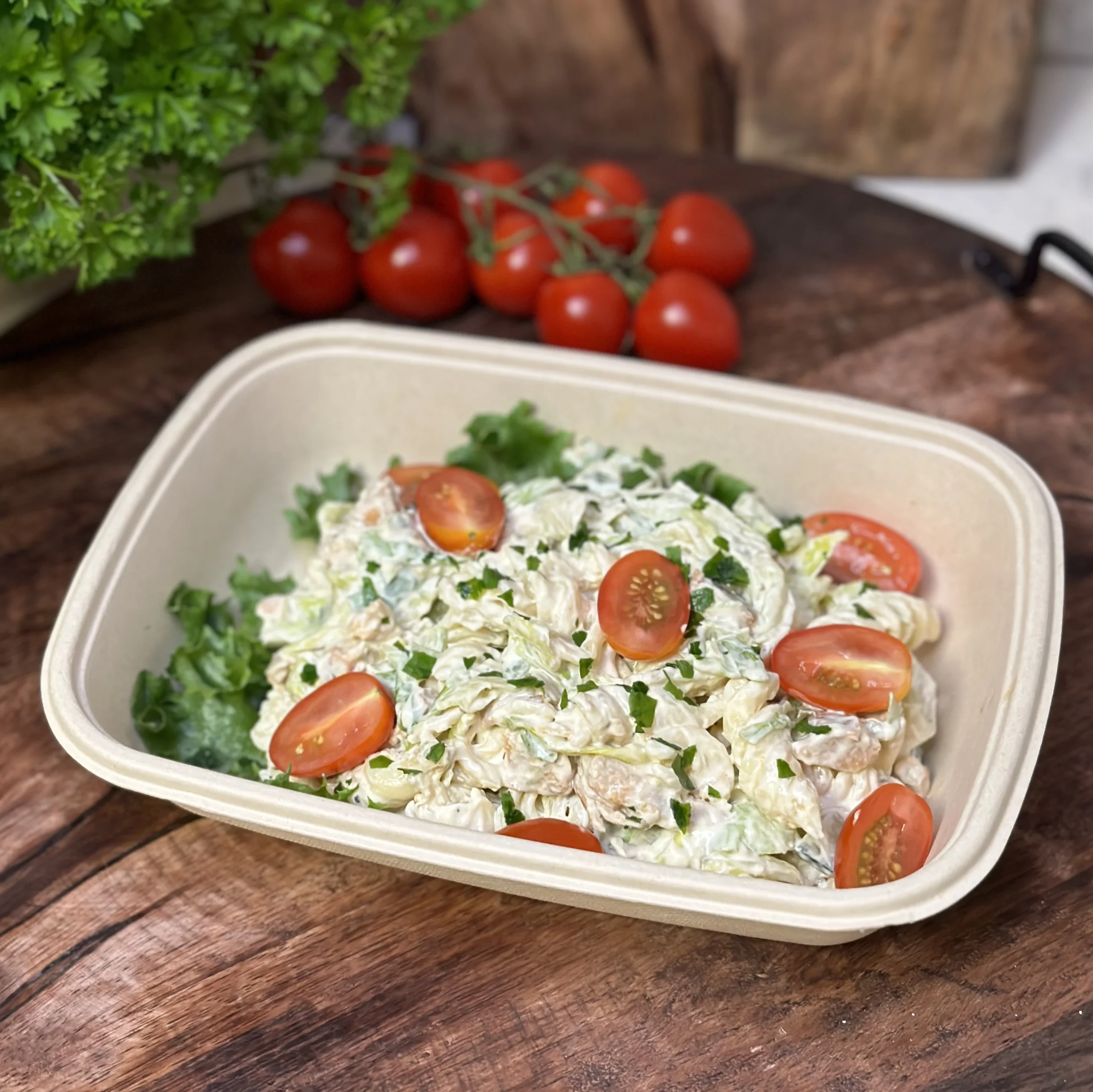 Krämig pastasallad med kyckling