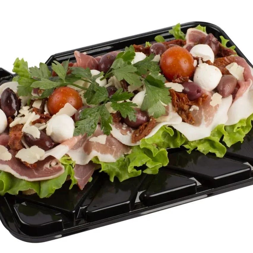 Landgång med prosciutto och mozzarella