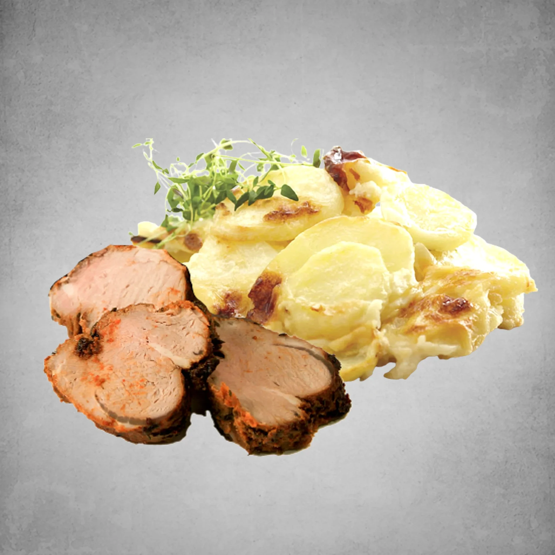 Fläskfilé med potatisgratäng och bearnaisesås