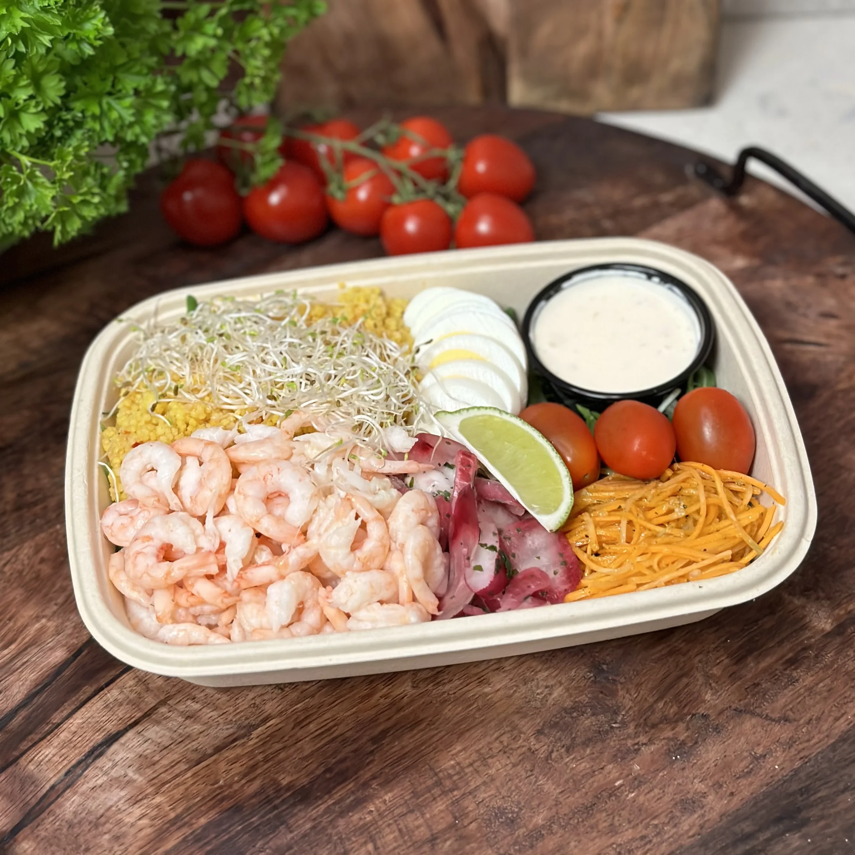 Räksallad med couscous