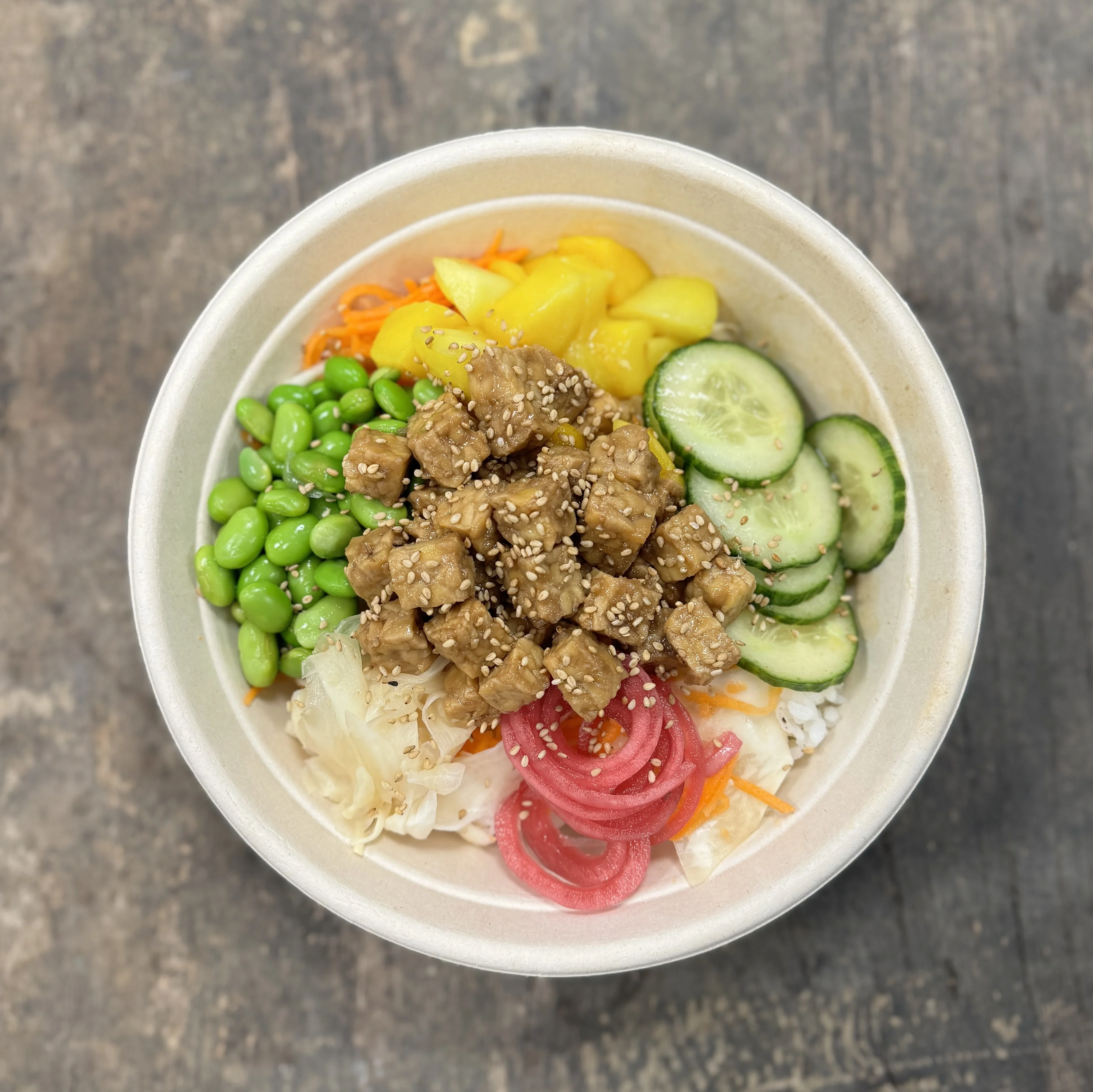 Poké bowl med tempeh