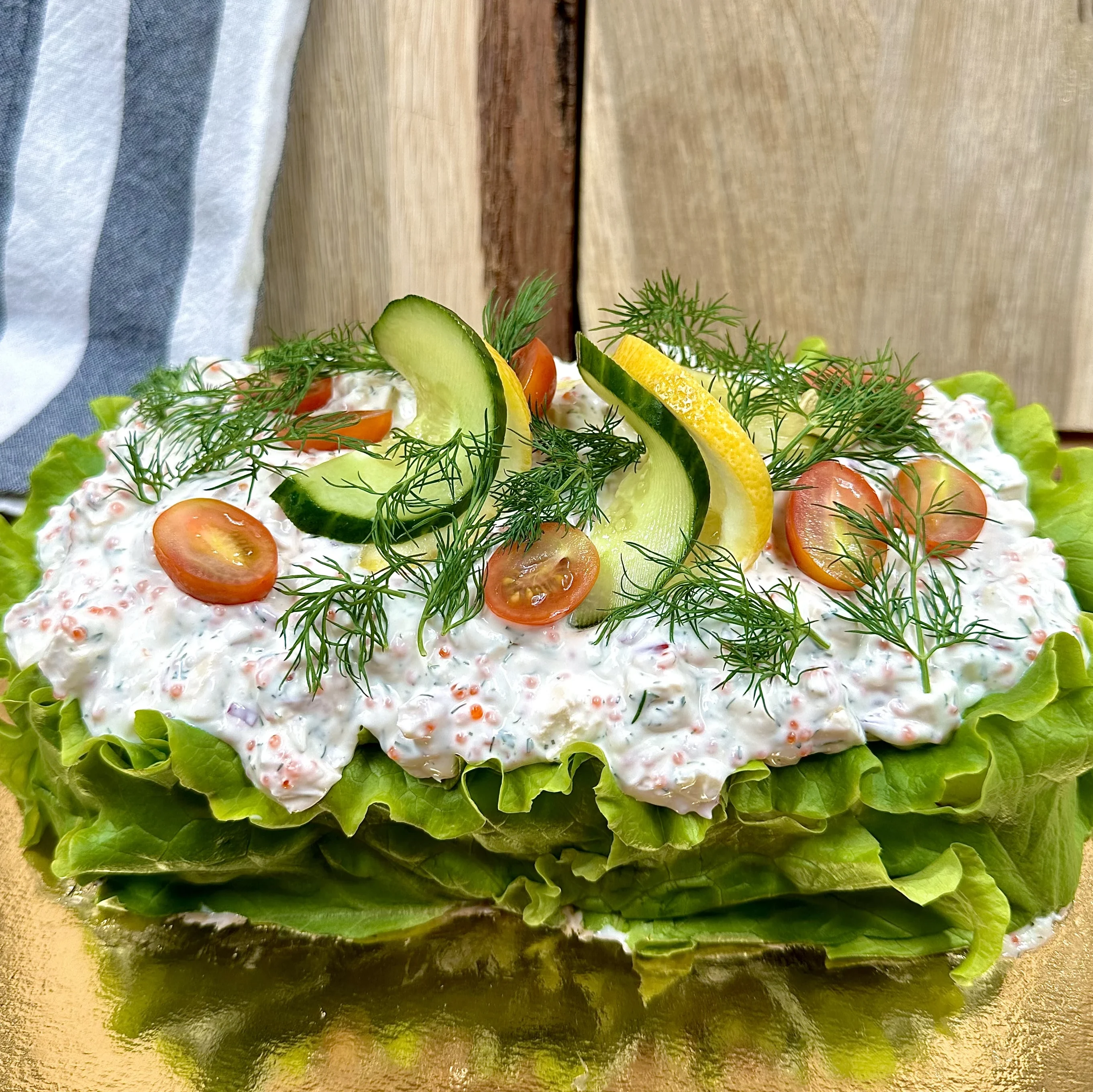 Vegansk smörgåstårta