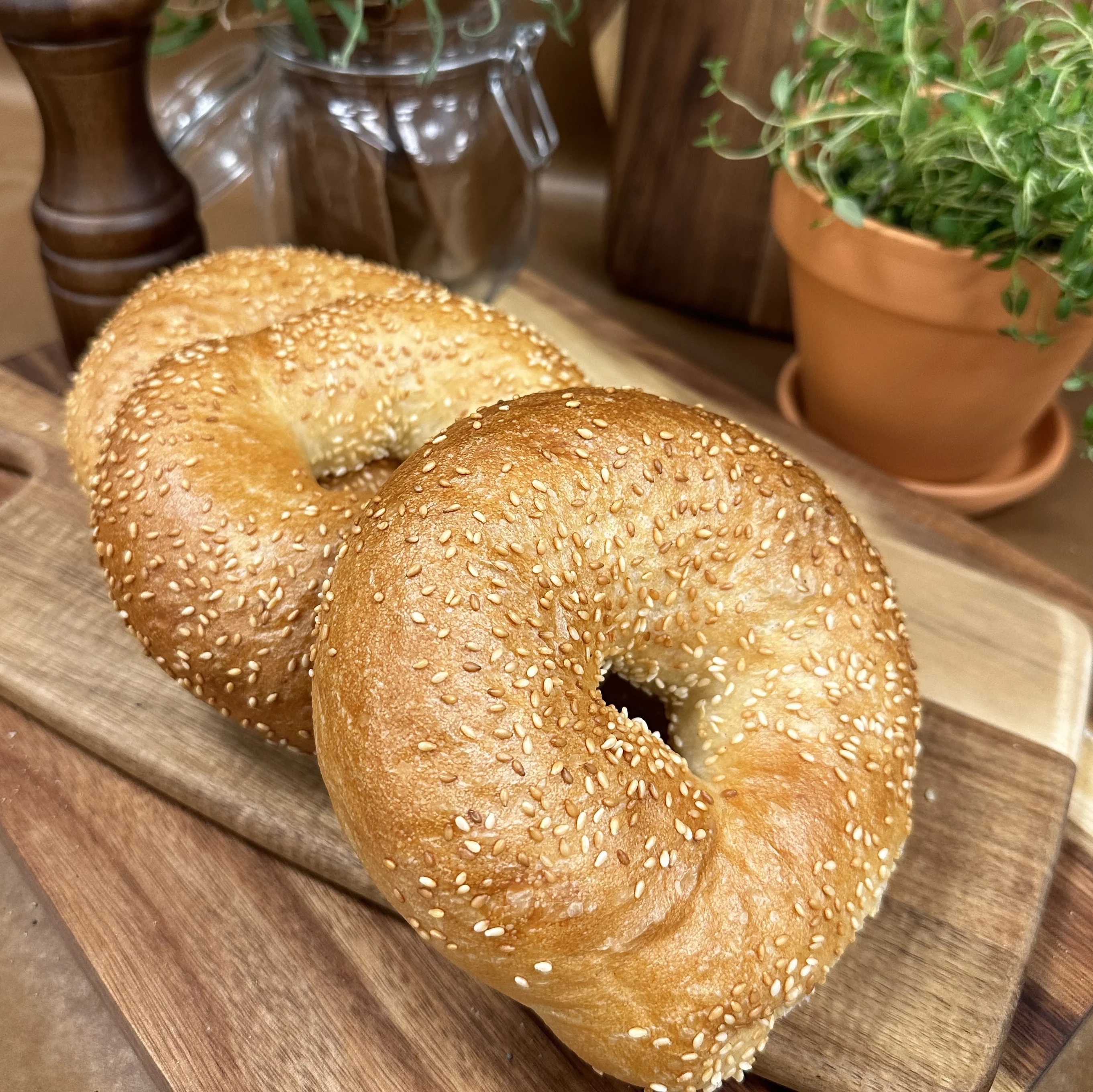 Bagel med sesamfrön
