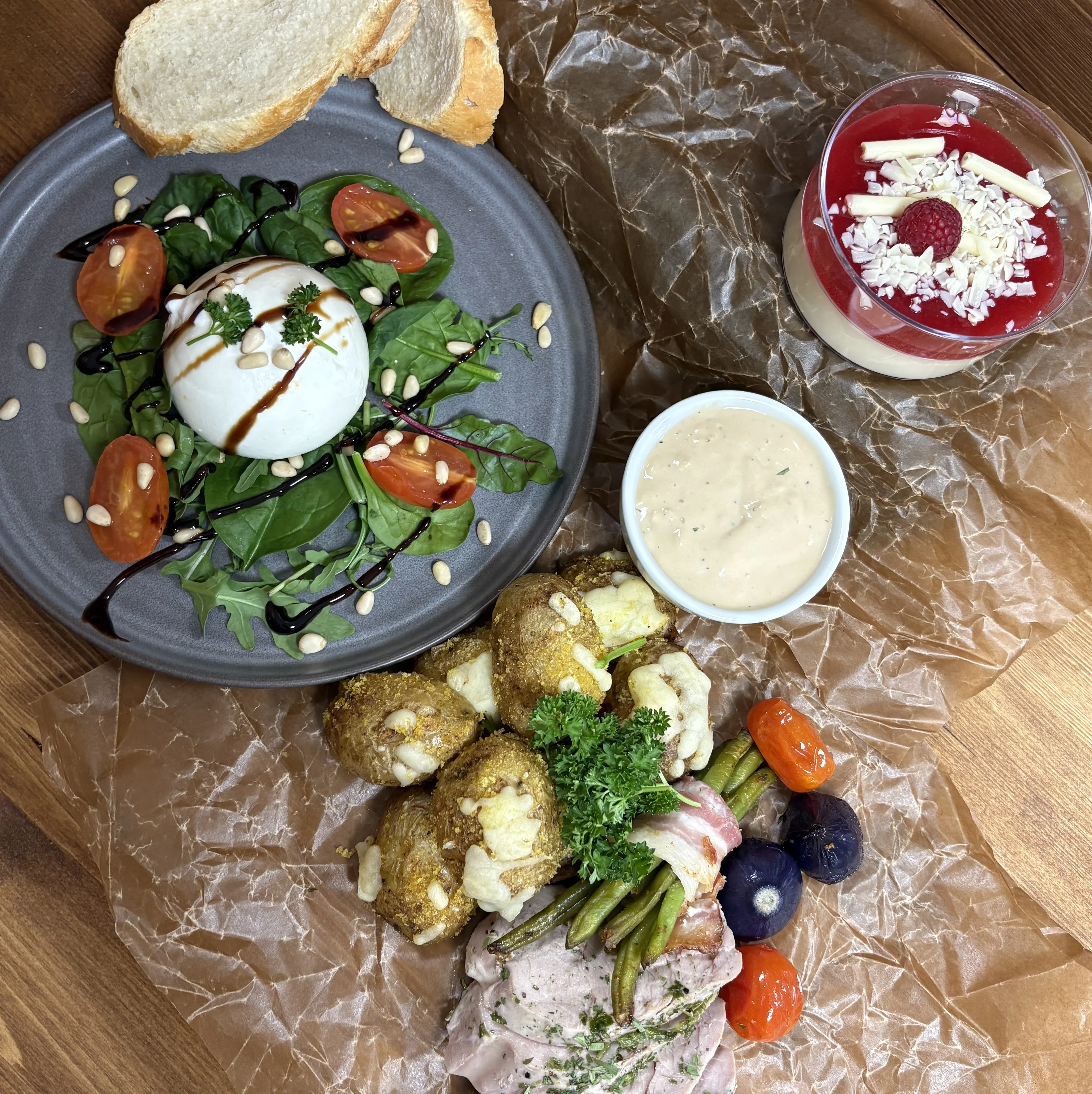 En härlig och injudande trerättersmeny