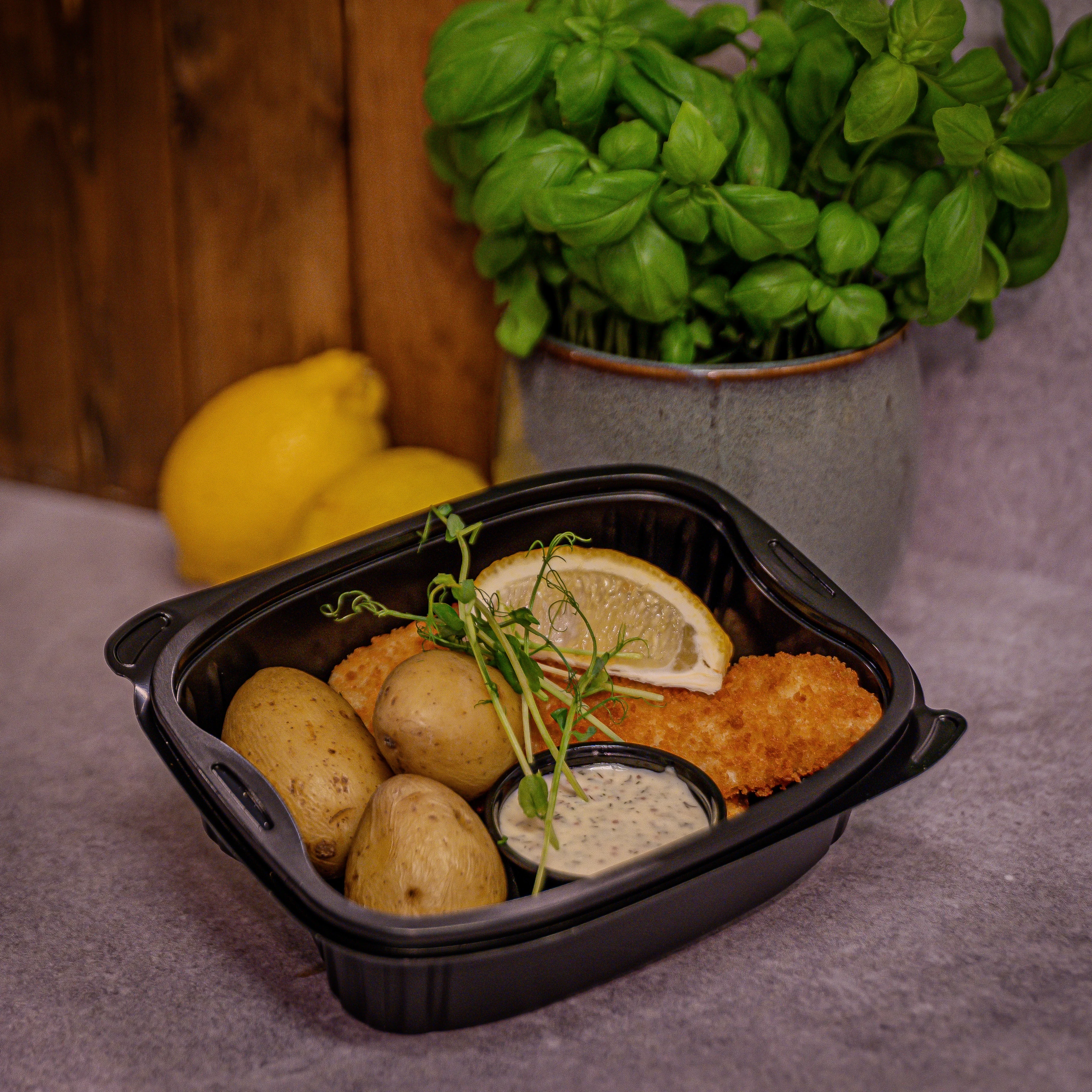 Rödspätta med delikatesspotatis och romsås