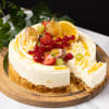 Cheesecake med vit choklad och passionsfrukt