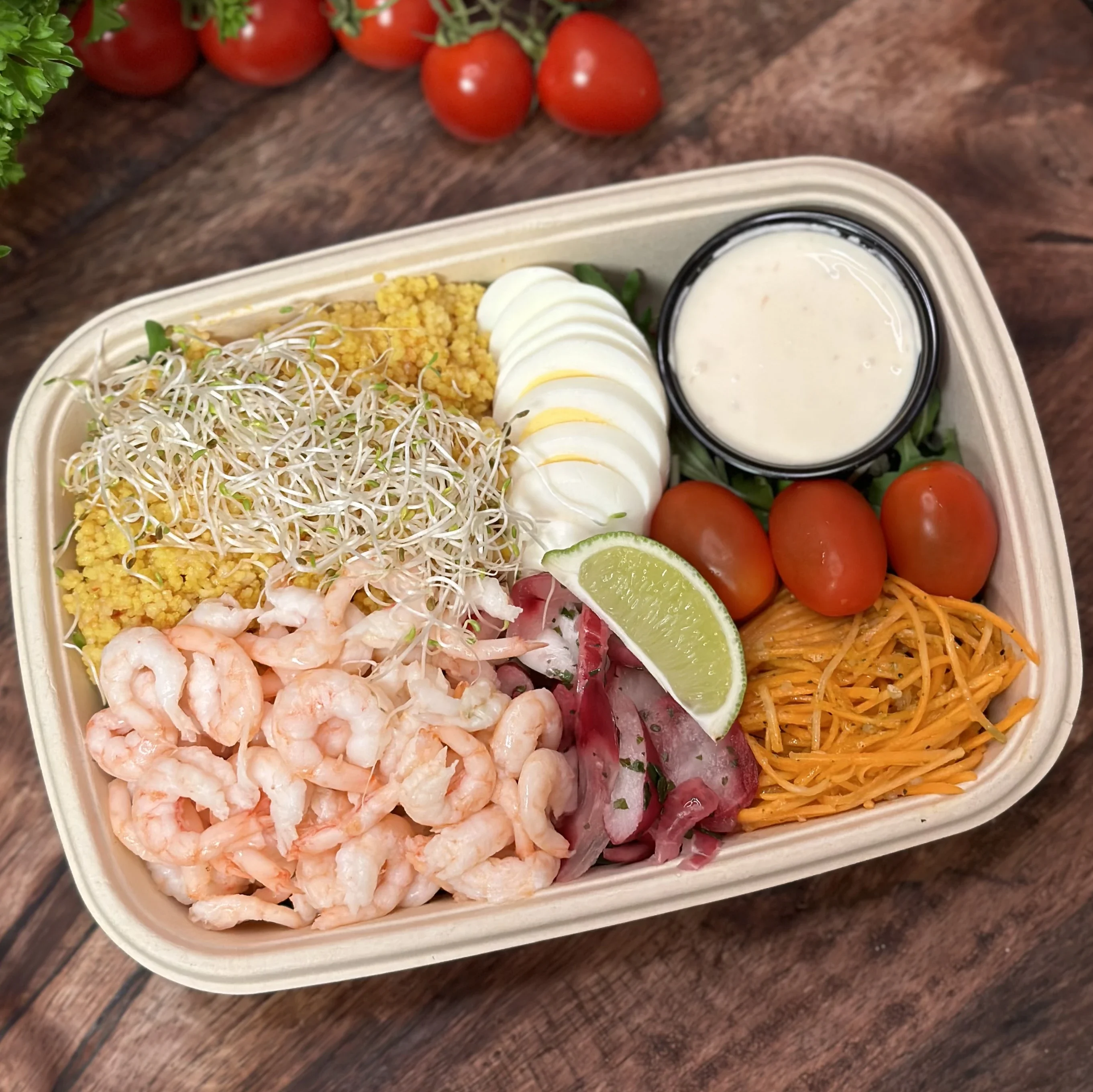Räksallad med couscous