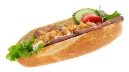 Baguette med potatissallad & rostbiff