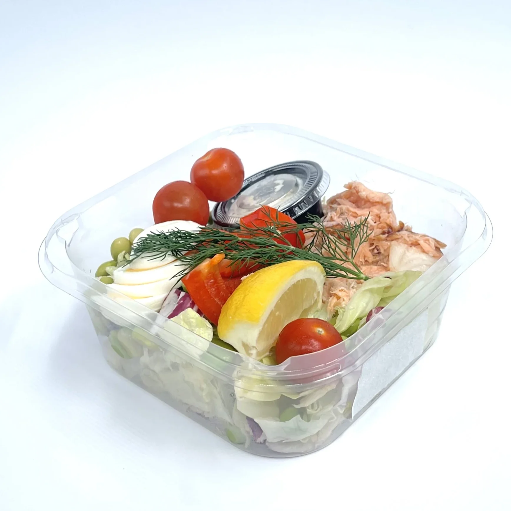 Varmrökt laxsallad