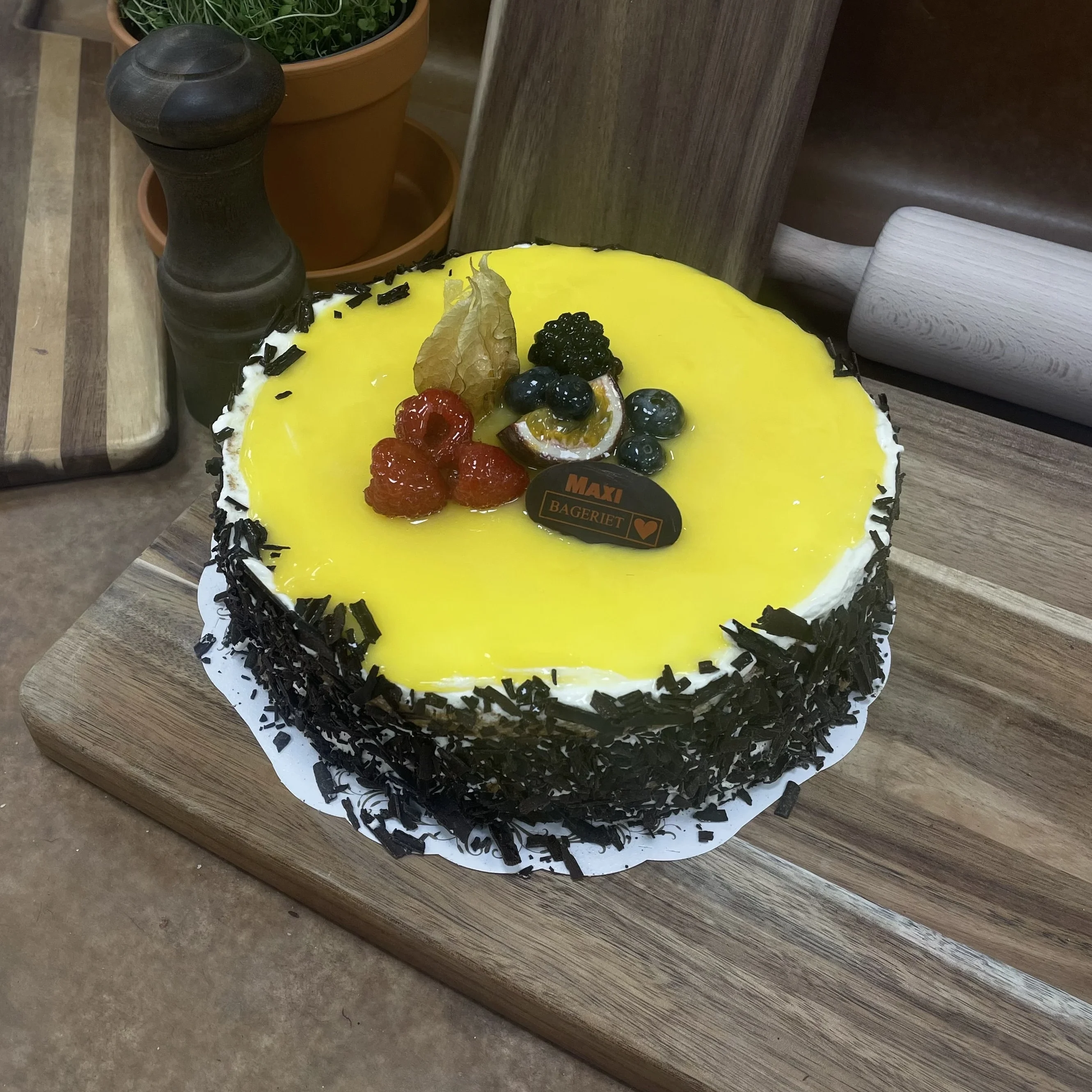 Citronhallontårta