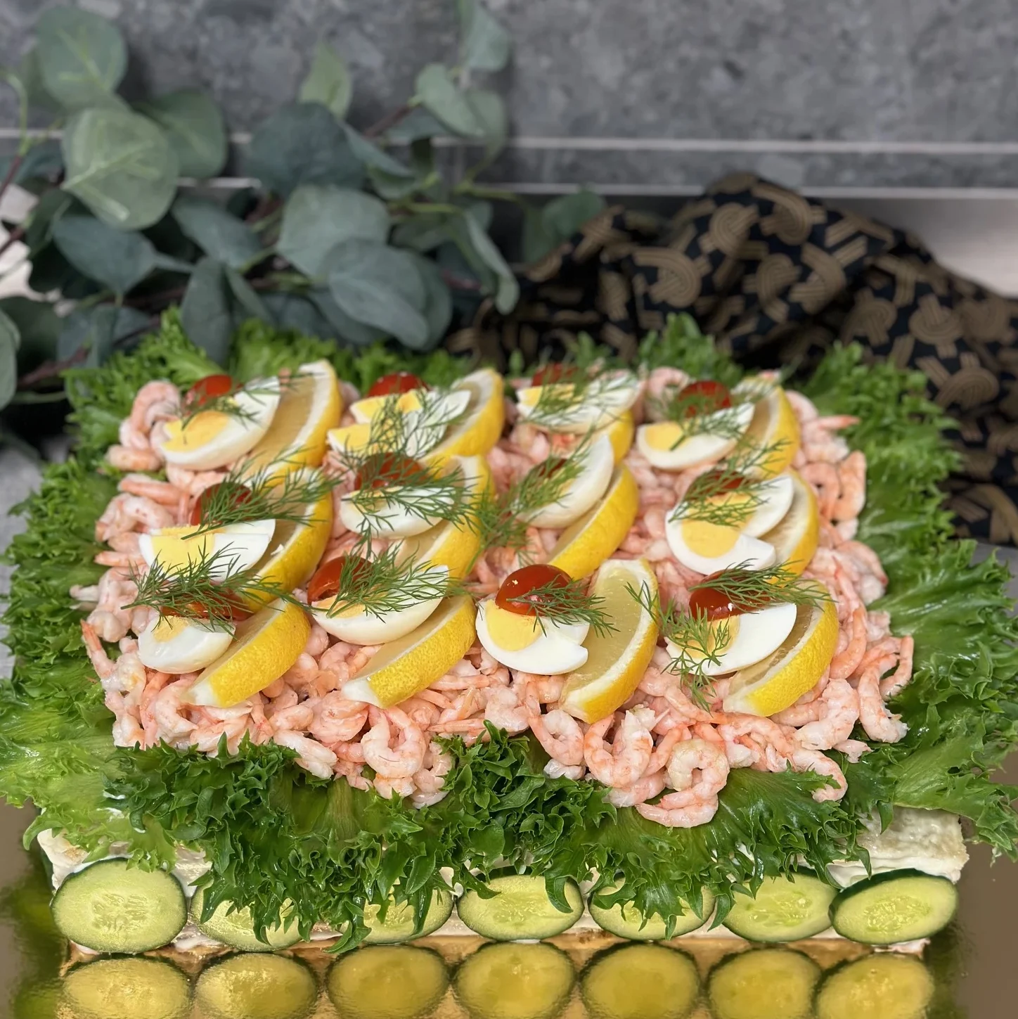 Smörgåstårta räkor & ägg