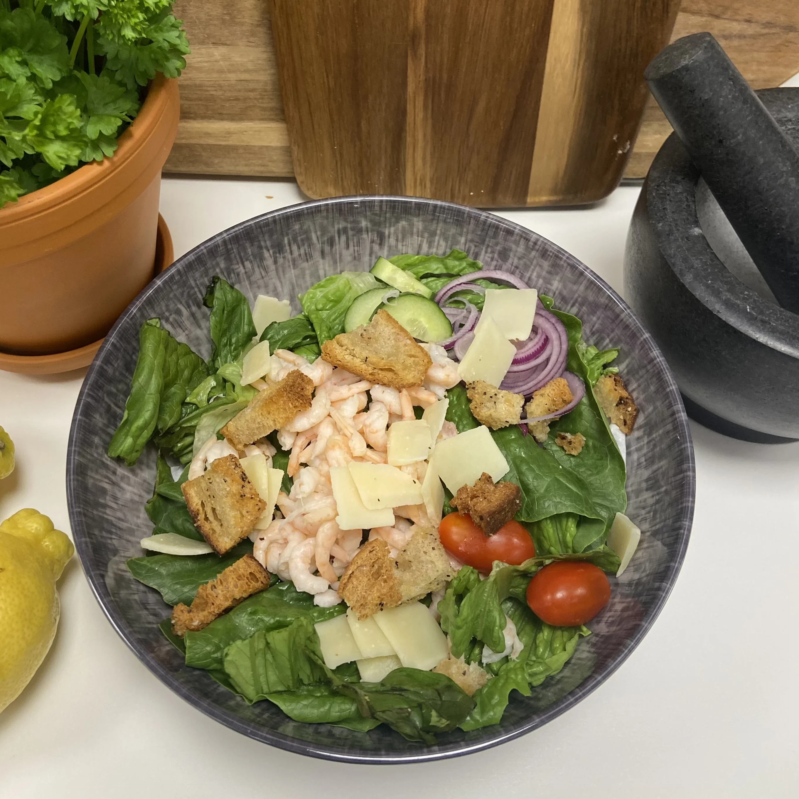 Räkcaesarsallad