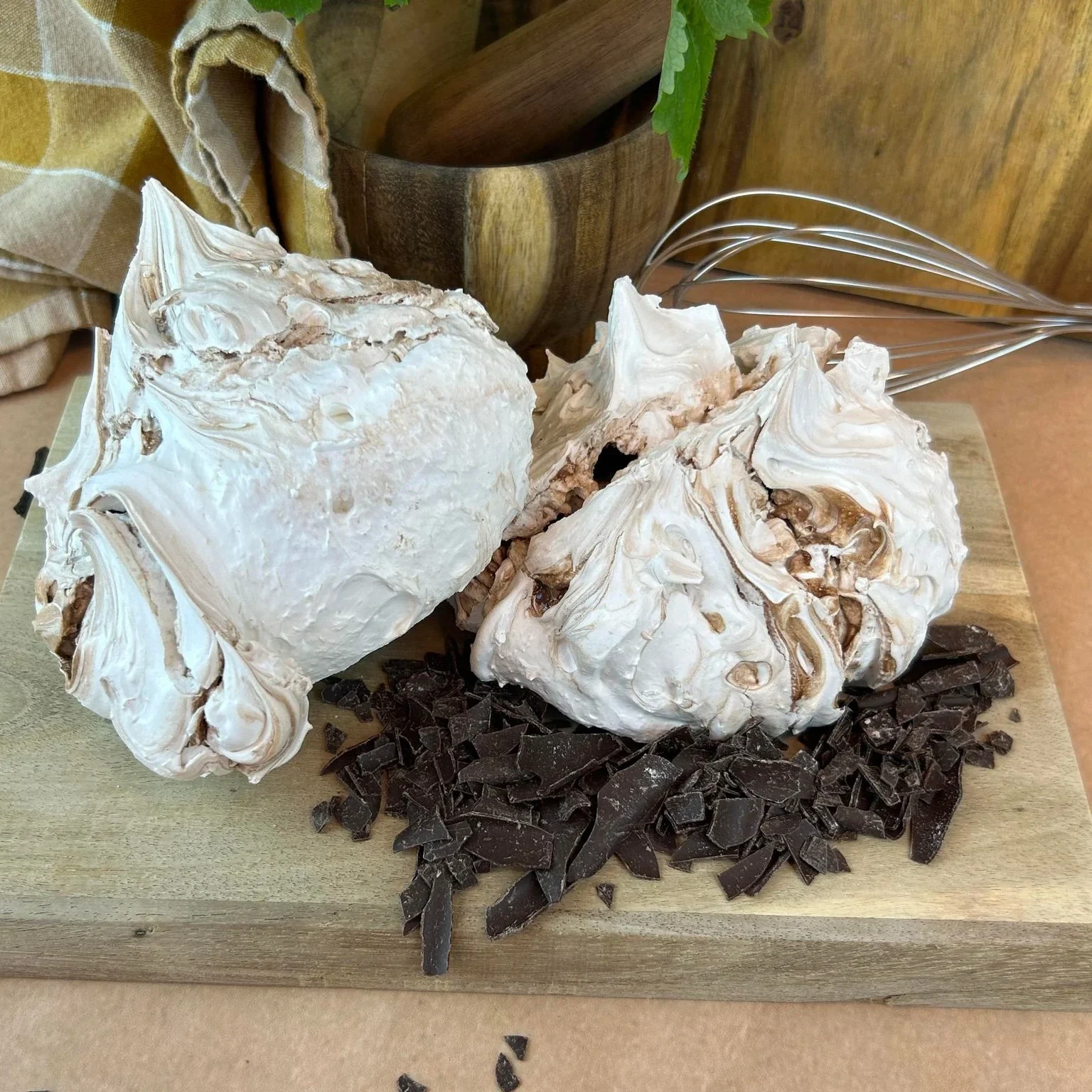 Maräng med smak av choklad