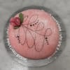 Rosa prinsesstårta med rosa ros på, prinsesstårta, catering varberg, varberg tårta