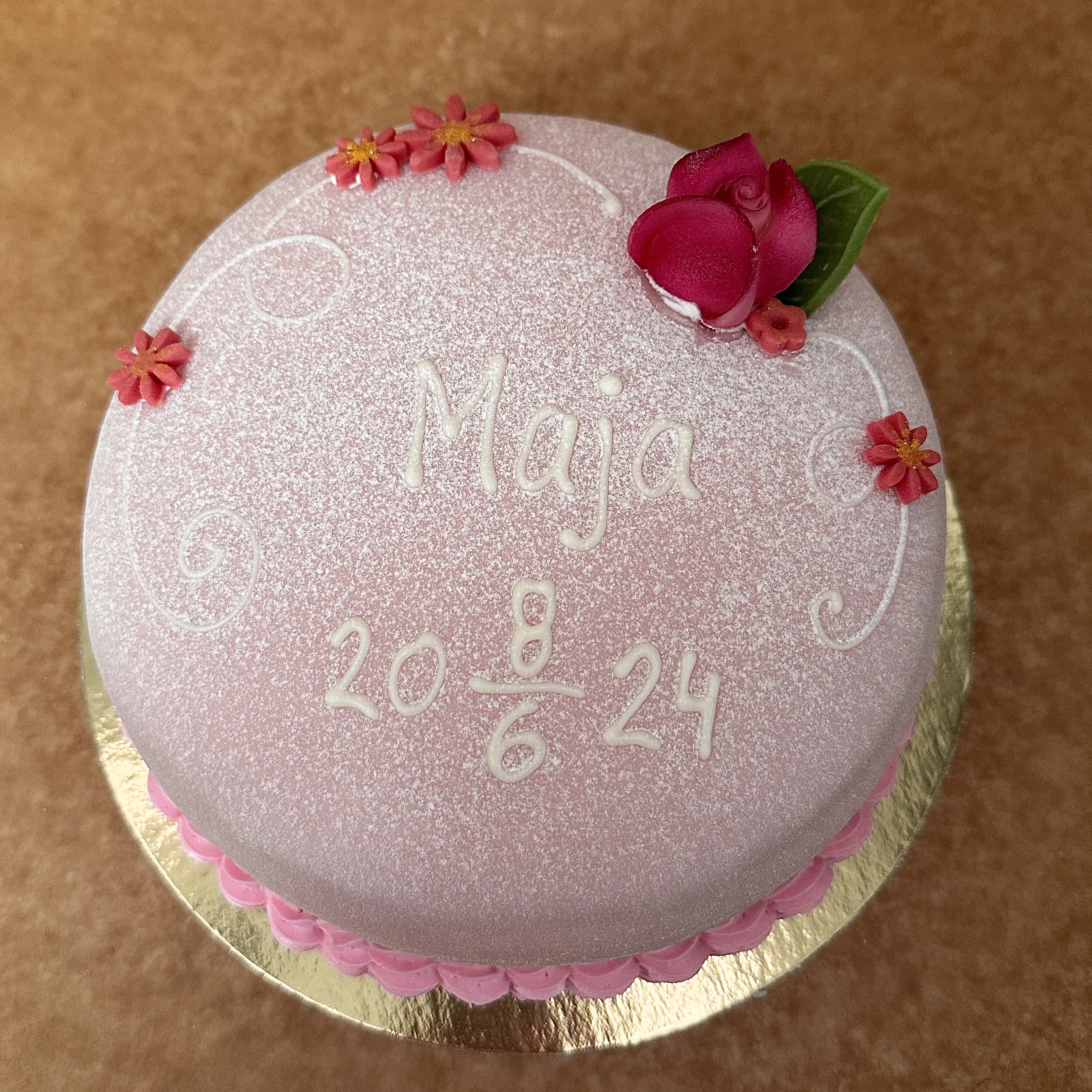 Doptårta rosa