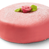 rosa princesstårta med ros och marsipan