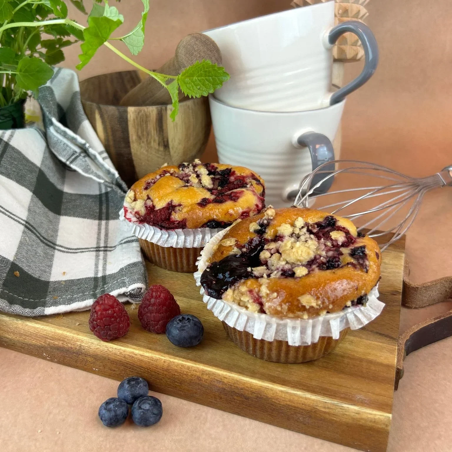 Muffins skogsbär